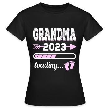 Cadeau grand-mère 2023 Future grand-mère grands-parents - T-shirt Femme - noir - Devant - AI Model Female 172 dark (172cm)