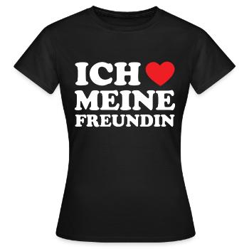 J’aime ma copine J’aime ma copine chaude GF - T-shirt Femme - noir - Devant - AI Model Female 172 dark (172cm)