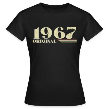 Original 1967 Vintage 1967 anniversaire 1967 rétro - T-shirt Femme - noir - Devant - AI Model Female 172 dark (172cm)