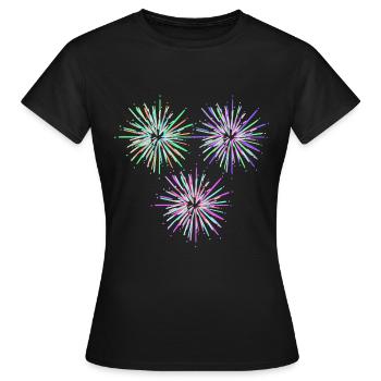 Fusée de feu d'artifice - T-shirt Femme - noir - Devant - AI Model Female 172 dark (172cm)