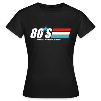 80er Jahre Jahrzehnt Grafik - Frauen T-Shirt - Schwarz - Vorne - AI Model Female 172 dark (172cm)