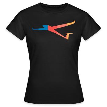 Glider pilot soaring - Women's T-Shirt - black - Front - AI Model Female 172 dark (172cm)