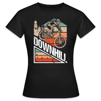 Downhill Downhill Fahrrad - Frauen T-Shirt - Schwarz - Vorne - AI Model Female 172 dark (172cm)