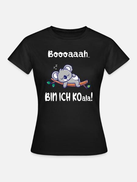 Lustige Koala Geschenke - Frauen T-Shirt - Schwarz