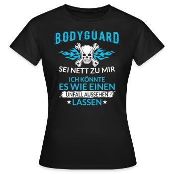 Lustiger Bodyguard Spruch Unfall Aussehen Lassen - Frauen T-Shirt - Schwarz - Vorne - AI Model Female 172 dark (172cm)