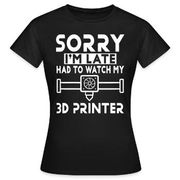 3D Drucker - Keine sorge, ich kann es drucken - Frauen T-Shirt - Schwarz - Vorne - AI Model Female 172 dark (172cm)