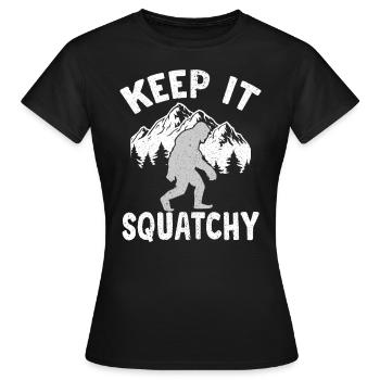 Sasquatch Bigfoot Forschungsteam - Frauen T-Shirt - Schwarz - Vorne - AI Model Female 172 dark (172cm)