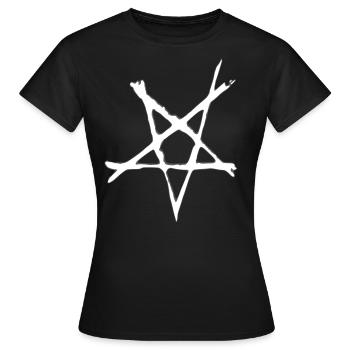 Scratch Pentagram - Women's T-Shirt - black - Front - AI Model Female 172 dark (172cm)