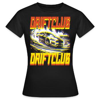 Voiture Drift - Style Retro Futuriste Course Auto - T-shirt Femme - noir - Devant - AI Model Female 172 dark (172cm)