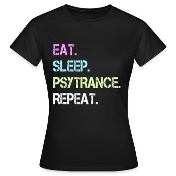 Psytrance Goa Trance - Women's T-Shirt - black - Front - AI Model Female 172 dark (172cm)