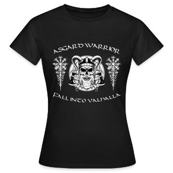 Guerrier Asgard - T-shirt Femme - noir - Devant - AI Model Female 172 dark (172cm)