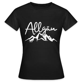 Allgäu Wandern Berge Natur - Frauen T-Shirt - Schwarz - Vorne - AI Model Female 172 dark (172cm)