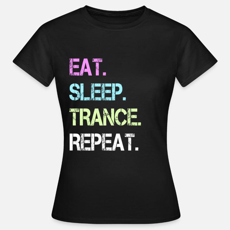 TRANCE - Dame-T-shirt - sort
