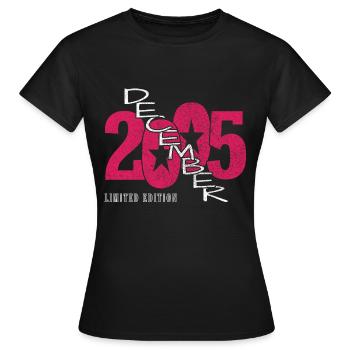 Dezember 2005 geboren - Frauen T-Shirt - Schwarz - Vorne - AI Model Female 172 dark (172cm)