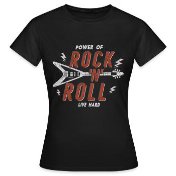 Rock And Roll - T-shirt Femme - noir - Devant - AI Model Female 172 dark (172cm)