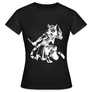 Tabaxi Rogue White - Women's T-Shirt - black - Front - AI Model Female 172 dark (172cm)