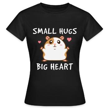 Hamster Umarmung - Frauen T-Shirt - Schwarz - Vorne - AI Model Female 172 dark (172cm)