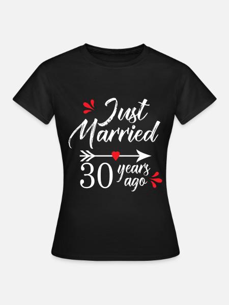 Huwelijksverjaardag 30 jaar getrouwd voor 30 jaar - Vrouwen T-shirt - zwart