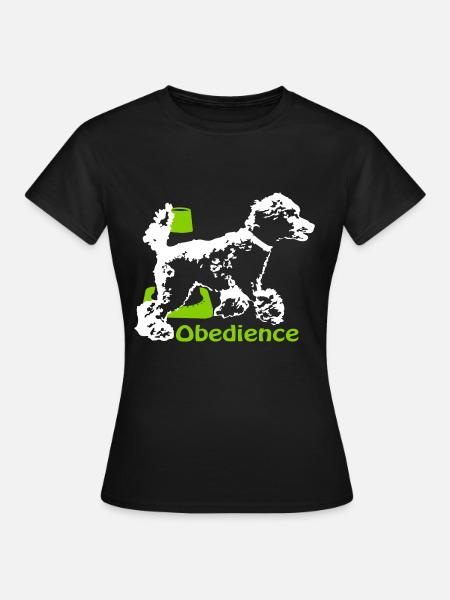 Obedience Kleinpudel umrundet Pylo - Frauen T-Shirt - Schwarz