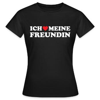 J’aime ma copine, les cadeaux de petite amie - T-shirt Femme - noir - Devant - AI Model Female 172 dark (172cm)