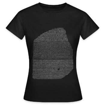 pierre de rosette - T-shirt Femme - noir - Devant - AI Model Female 172 dark (172cm)