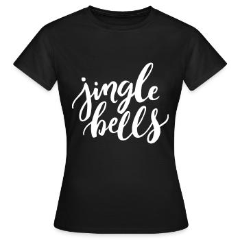 Noël Jingle Bells de Noël cadeau de Noël - T-shirt Femme - noir - Devant - AI Model Female 172 dark (172cm)