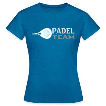 Padel - T-shirt Femme - bleu saphir antique chiné - Devant - AI Model Female 172 dark (172cm)