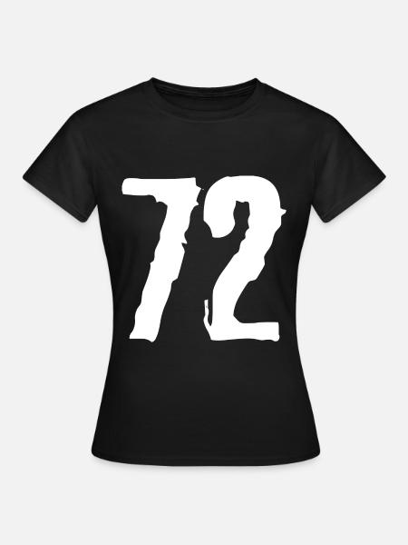 72 Zahl Trikot - Frauen T-Shirt - Schwarz
