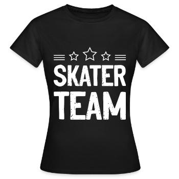 Patinage de l’équipe de patinage - T-shirt Femme - noir - Devant - AI Model Female 172 dark (172cm)