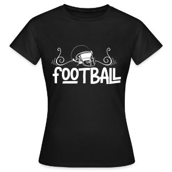 Football - T-shirt Femme - noir - Devant - AI Model Female 172 dark (172cm)