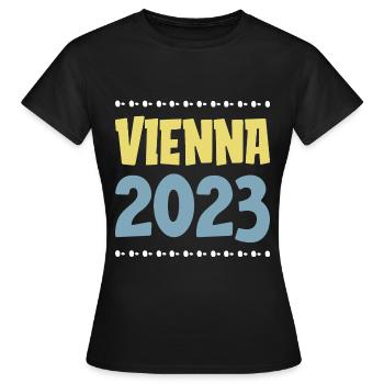 Vienne 2023 Vienne - T-shirt Femme - noir - Devant - AI Model Female 172 dark (172cm)