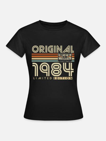 Original 1984 Jahrgang Vintage Geburtstag Retro - T-shirt dam - svart