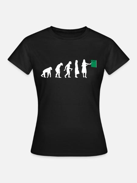 Lehrer Evolution - Frauen T-Shirt - Schwarz