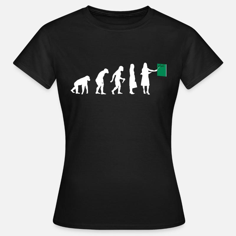 Lehrer Evolution - Frauen T-Shirt - Schwarz