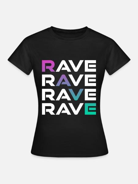 Rave Techno Electro - Frauen T-Shirt - Schwarz