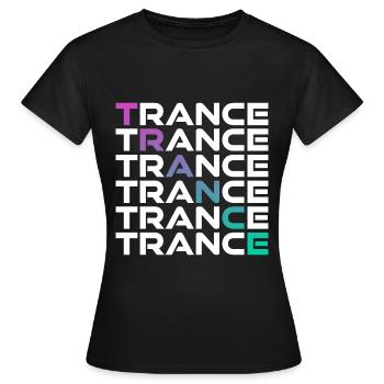 TRANCE - T-shirt Femme - noir - Devant - AI Model Female 172 dark (172cm)
