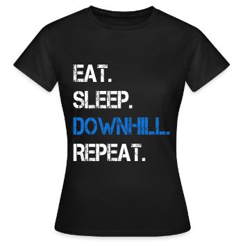 Downhill - Frauen T-Shirt - Schwarz - Vorne - AI Model Female 172 dark (172cm)