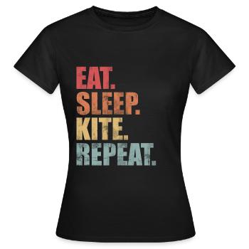 Kite kite surfing kitesurfer - Women's T-Shirt - black - Front - AI Model Female 172 dark (172cm)