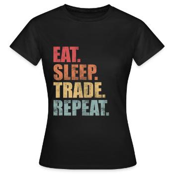 Trader boursier finance de l'argent - T-shirt Femme - noir - Devant - AI Model Female 172 dark (172cm)