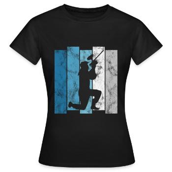Paintballer Softair Airsoft Paintball Retro Gotcha - Frauen T-Shirt - Schwarz - Vorne - AI Model Female 172 dark (172cm)