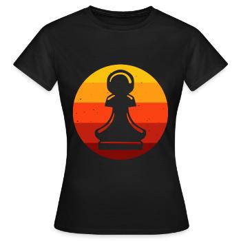 Échecs de jeu d’échecs de jeu d’échecs - T-shirt Femme - noir - Devant - AI Model Female 172 dark (172cm)