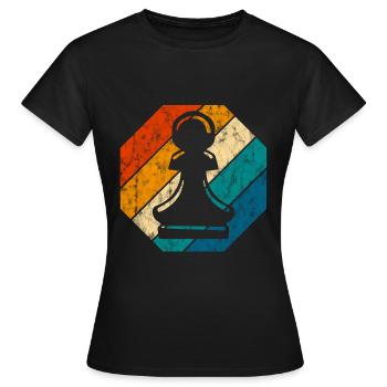 Échecs de jeu d’échecs de jeu d’échecs - T-shirt Femme - noir - Devant - AI Model Female 172 dark (172cm)