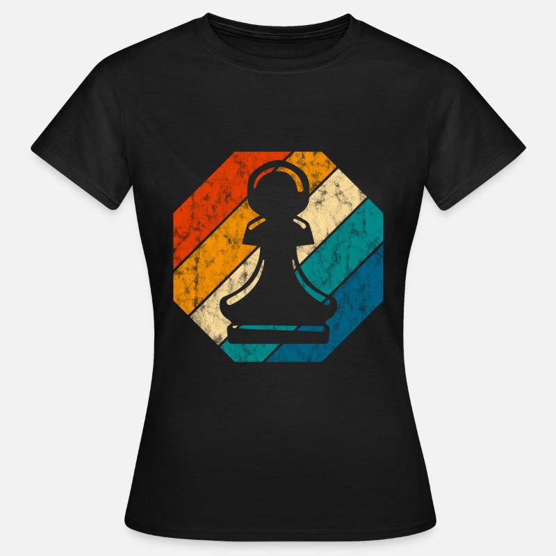 Échecs de jeu d’échecs de jeu d’échecs - T-shirt Femme - noir