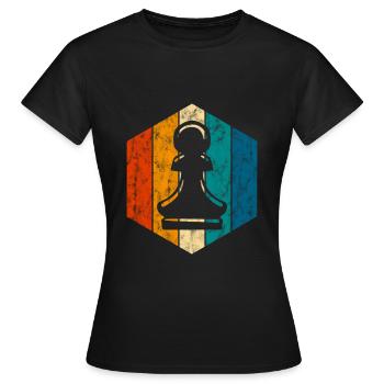 Échecs de jeu d’échecs de jeu d’échecs - T-shirt Femme - noir - Devant - AI Model Female 172 dark (172cm)