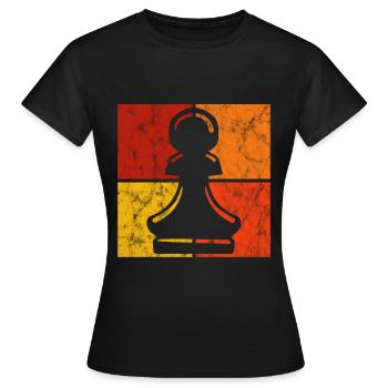 Jeu d’échecs rétro jeu d’échecs jeu d’échecs - T-shirt Femme - noir - Devant - AI Model Female 172 dark (172cm)