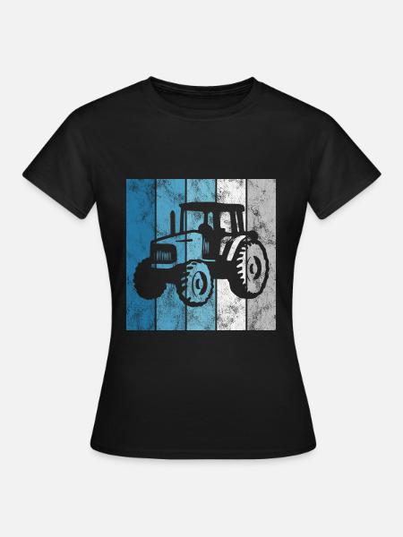 Tracteurs Tracteurs Tracteurs Bauer Rétro tracteur ferme - T-shirt Femme - noir