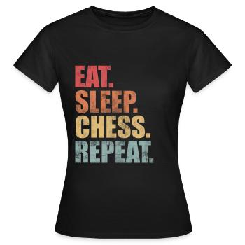 Échiquier Vintage - T-shirt Femme - noir - Devant - AI Model Female 172 dark (172cm)