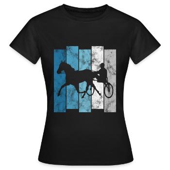 Cheval de trot Chevaux de course de trot Courses de chevaux - T-shirt Femme - noir - Devant - AI Model Female 172 dark (172cm)