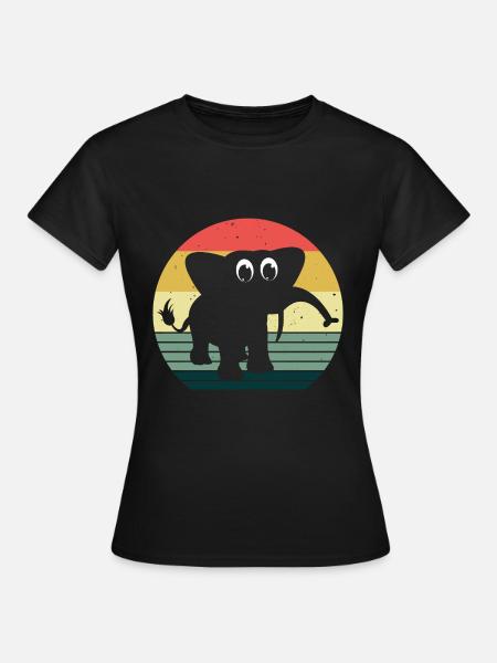 Elefanten Elefant für Kinder - Frauen T-Shirt - Schwarz