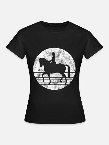 Dressage Cavalier de dressage Cheval d’équitation - T-shirt Femme - noir